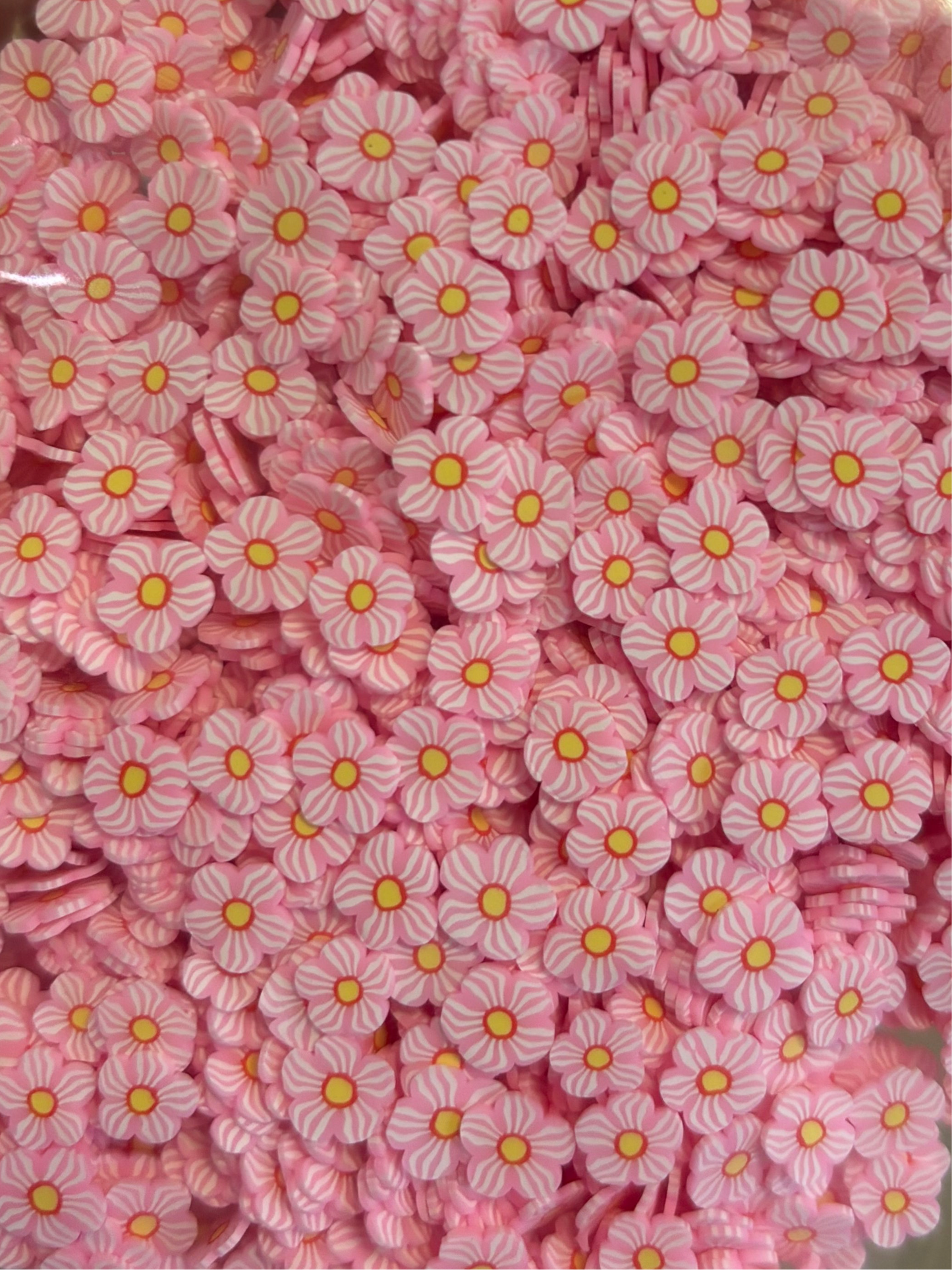 Pink Daisies - 50g Clay Slices