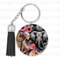 Girl & Elephant Keychain Decal