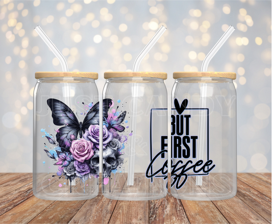 But First Coffee - 16OZ UV DTF Wrap