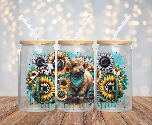 Highland Cow - 16OZ UV DTF Wrap