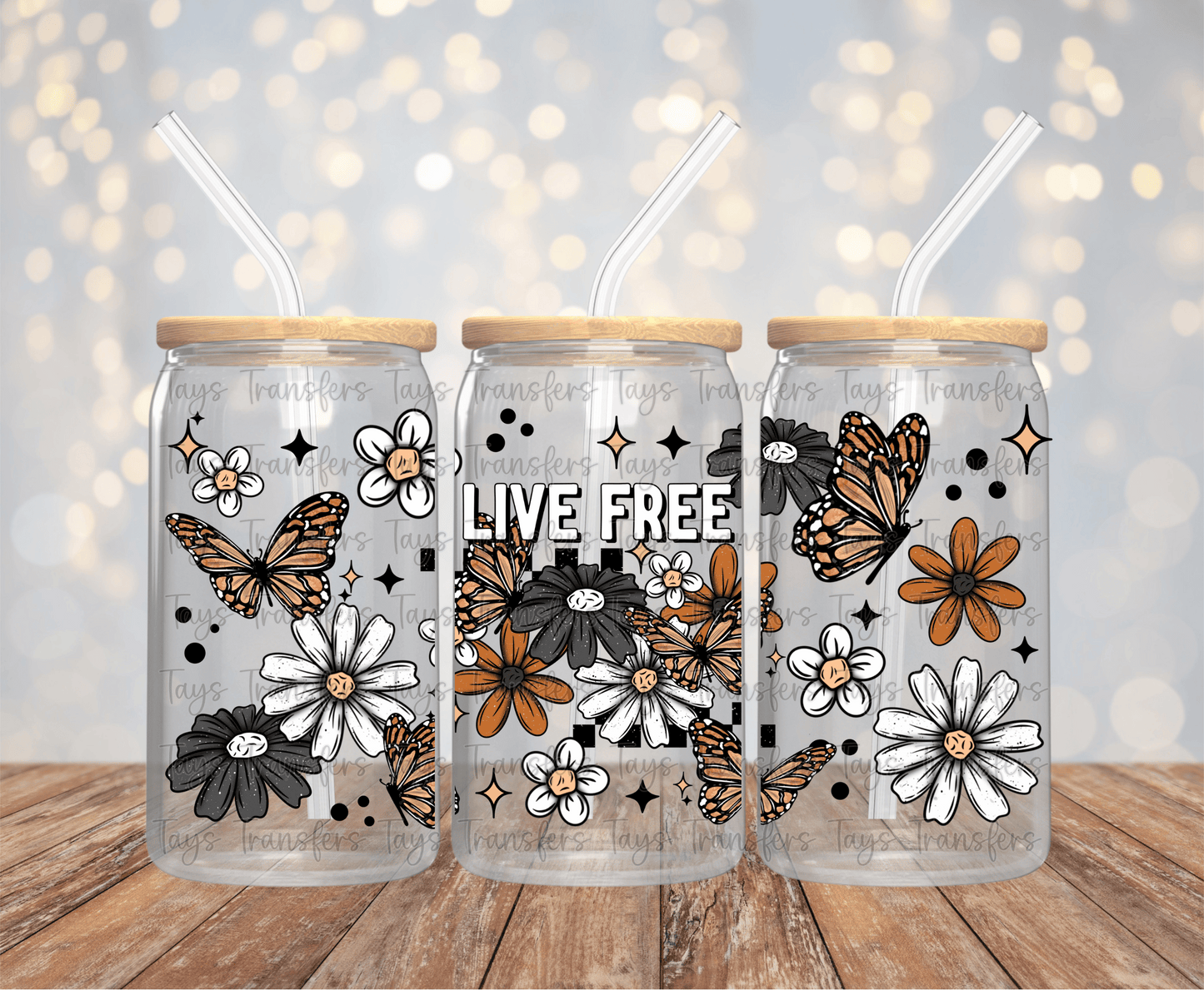 Live Free - 16OZ UV DTF Wrap